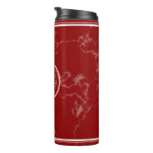 Bouteilles Isothermes Élégant marbre rouge 15 ans de travail Anniversair (Tourné sur la droite)