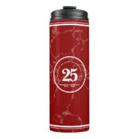 Élégant Marbre Rouge 25 Anniversaire du Travail