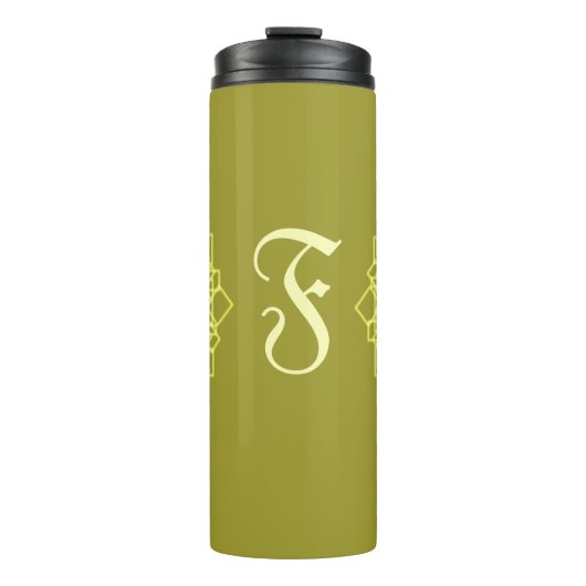 Bouteilles Isothermes Élégant minimal simple Gradient Or géométrique (Devant)