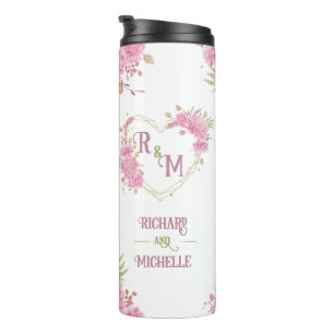Bouteilles Isothermes Élégant minimum Chic Nom de monogramme de la lettr