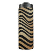 Bouteilles Isothermes Élégant modèle moderne Abstrait or Waves Zebra | (Devant)