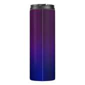 Bouteilles Isothermes Élégant monogramme bleu ombré rose (Dos)