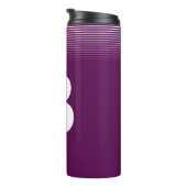 Bouteilles Isothermes Élégant Monogramme - Paruline thermique violette (Tourné sur la droite)