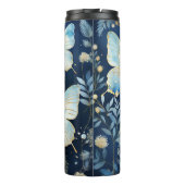 Bouteilles Isothermes Elégant Motif à papillon bleu or sur la marine (Dos)