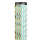 Bouteilles Isothermes Élégant Motif Gold Green Leaf (Dos)