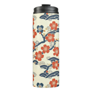 Bouteilles Isothermes Élégant Motif sans couture en fleur de cerisier (1