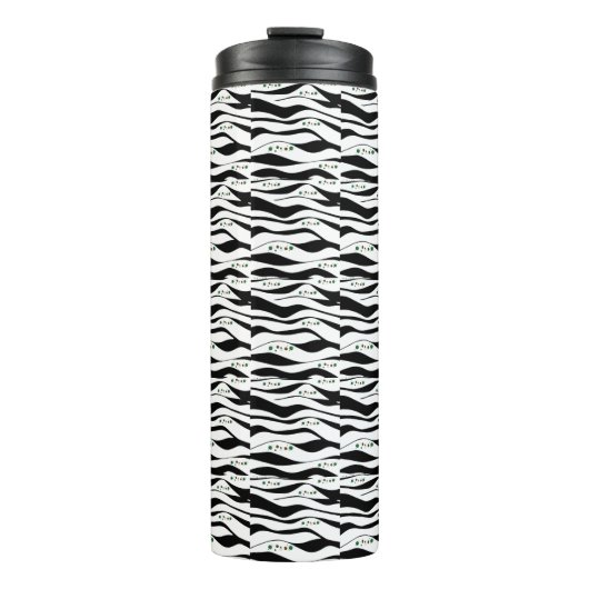 Bouteilles Isothermes Élégant noir et blanc (Devant)