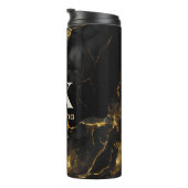 Bouteilles Isothermes Élégant noir faux parties scintillant en marbre de (Tourné sur la droite)