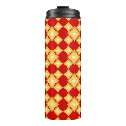 Bouteilles Isothermes Élégant or floral (Devant)