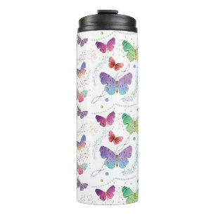 Bouteilles Isothermes Élégant Papillons violets et bleus brillants