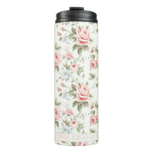 Bouteilles Isothermes Élégant Pastel rose fille mignonne Rose Motif