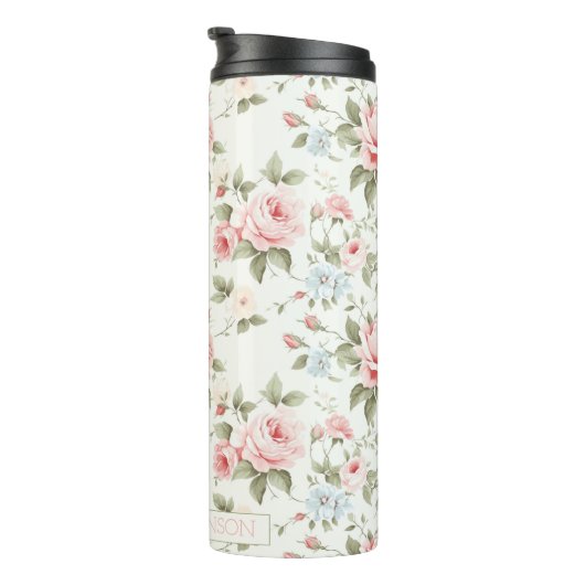 Bouteilles Isothermes Élégant Pastel rose fille mignonne Rose Motif (Tourné sur la droite)