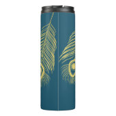 Bouteilles Isothermes Elégant Peacock Plumes Monogramme Tumbler (Dos)