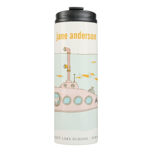 Bouteilles Isothermes Élégant petit sous-marin sous-marin Monogramme de  (Devant)