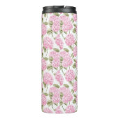 Bouteilles Isothermes Elegant Pink Hydragea Flowers Pattern Monogram (Dos)