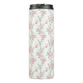 Bouteilles Isothermes Elegant Pink Roses Flowers Pattern Monogram (Dos)