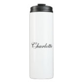 Bouteilles Isothermes Élégant Professionnel Ajouter un nom Noir clair Bl (Devant)