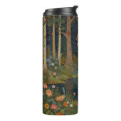 Bouteilles Isothermes Élégant retro cerf boho forêt boisée verdure (Tourné sur la gauche)