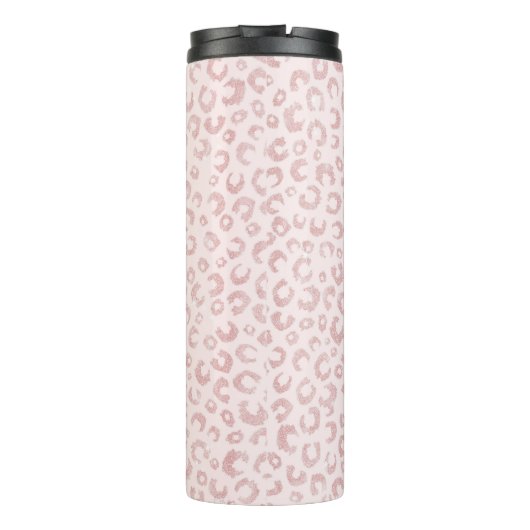 Bouteilles Isothermes Élégant Rose Parties scintillant d'or Leopard Moti (Dos)