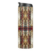 Bouteilles Isothermes Élégant rouge et or Festif Plaid (Tourné sur la droite)