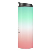 Bouteilles Isothermes Élégant rouge vert blanc dégradé Monogramme initia (Tourné sur la droite)