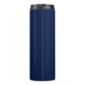 Bouteilles Isothermes Élégant Script Monogram Dark Navy Blue Grey & Gold (Dos)