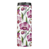 Bouteilles Isothermes Elegant Seamless Pattern of Purple and Pink Orchid (Dos)