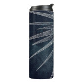 Bouteilles Isothermes Elégant Silver Sun Moon Doodle Mandala Blue Design (Tourné sur la gauche)
