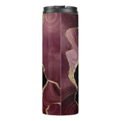 Bouteilles Isothermes Elegant Stylish Gold Glitter Burgundy Agate (Dos)