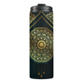 Bouteilles Isothermes Elégant Vert Faux Gold Mandala (Devant)