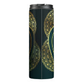 Bouteilles Isothermes Elégant Vert Faux Gold Mandala (Dos)