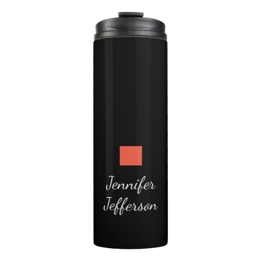 Bouteilles Isothermes Élégante écriture moderne à la main Noir (Devant)