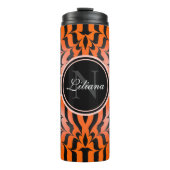 Bouteilles Isothermes Elégante esthétique Peau de tigre orange et noir (Devant)