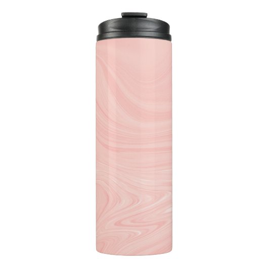 Bouteilles Isothermes Élégante oeuvre Abstraite en marbre liquide orange (Devant)