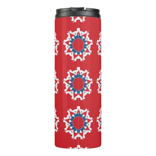 Bouteilles Isothermes Élément rond Motif sans couture (Dos)