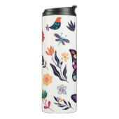 Bouteilles Isothermes Eléments de printemps Papillons Oiseaux Fleurs (Tourné sur la gauche)