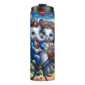 Bouteilles Isothermes Elephant Couple Bicycle Wedding (Devant)
