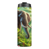 Bouteilles Isothermes Eléphant majestueux dans la jungle illuminée (Devant)