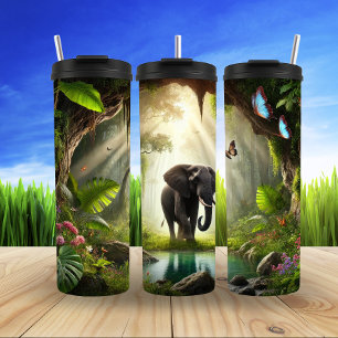 Bouteilles Isothermes Eléphant majestueux dans la nature tropicale