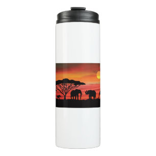 Bouteilles Isothermes Eléphants et couchers de soleil