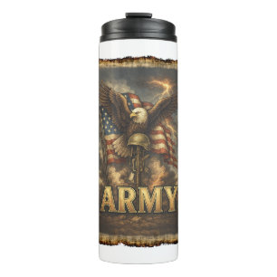 Bouteilles Isothermes Emblème de l'Armée avec Drapeau et Aigle