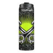 Bouteilles Isothermes Emblème de mécanique industrielle des pistons croi (Devant)