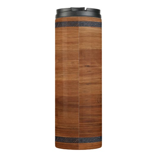 Bouteilles Isothermes emblème de pompier en bois rustique (Dos)