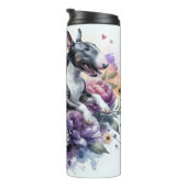 Bouteilles Isothermes Embrace florale de papillon Bull Terrier (Tourné sur la droite)