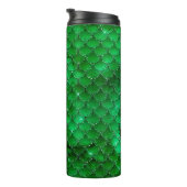 Bouteilles Isothermes Emerald Green Dragon Scale Motif (Tourné sur la droite)