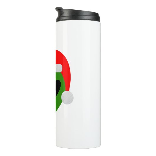 Bouteilles Isothermes emoji alien père Noël vert (Tourné sur la droite)