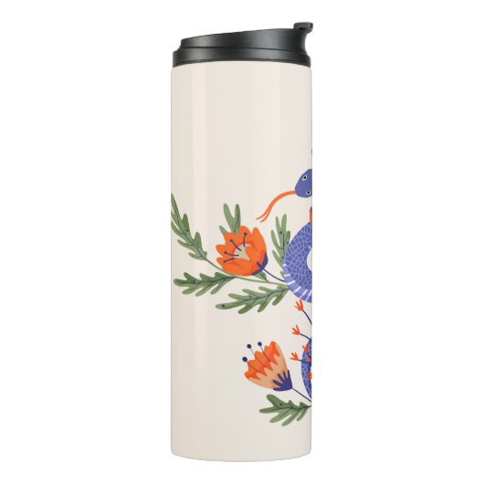 Bouteilles Isothermes Empreinte de fées serpent et floral (Tourné sur la gauche)