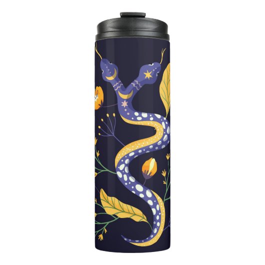 Bouteilles Isothermes Empreinte de fées serpent et floral (Devant)