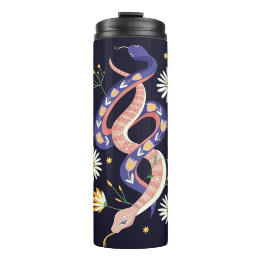 Bouteilles Isothermes Empreinte de fées serpent et floral (Devant)
