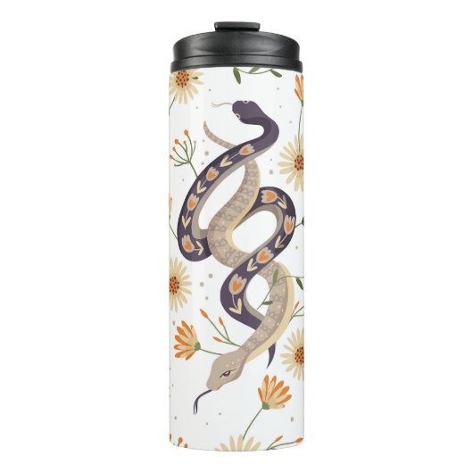 Bouteilles Isothermes Empreinte de fées serpent et floral (Devant)